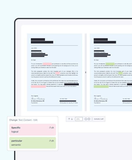 تنقيح ومقارنة ملفات PDF